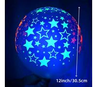 TEMU 20 Piezas de Globos Transparentes de Estrellas Coloridas, 12 Pulgadas con UV, para Fiestas de , Decoración de Interiores, Navidad, Año , Noches, Bares y Fiestas al