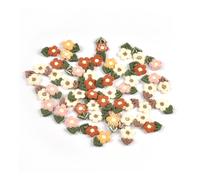 TEMU 20 piezas de parches de encaje multicolor con flores de 1.4*2.2 cm sin respaldo para manualidades DIY adecuados para bolsos, prendas y accesorios de costura