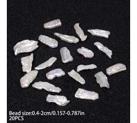 TEMU 20 Piezas de Perlas Barrocas Naturales de Agua Irregulares 4-20mm, Elegantes Abalorios Sueltos para Hacer Joyería DIY: Pulseras, Collares y Aretes, Accesorios para Mujeres - Regalo