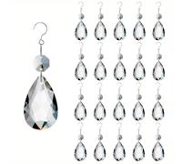 TEMU 20 piezas de reemplazo de candelabros de cristal para colgantes, ideales para árboles de Navidad, y decoraciones de fiestas