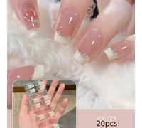 TEMU 20 Piezas de Tiras de Uñas de Gel Semi-, Compatibles con Todas las Lámparas de Uñas, Calidad de Salón, Duraderas, Fáciles de Aplicar y Quitar - Lima de Uñas y de Degradado