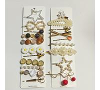 TEMU 20 piezas/set Horquillas Metálicas de para Cabello, Pasadores Elegantes con Forma de Moño, Clips Dulces para Mujer