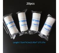 TEMU 20 Rollos de Vendajes Elásticos | Compresas Blancas Transpirables y Elásticas con Diseño Flexible para Soporte de Dedos, Muñecas y Piernas