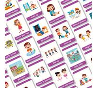 TEMU 20 Tarjetas de Comunicación Diaria para Niños: Herramientas Educativas Visuales para Jardín de , Retraso del y Educación No con Necesidades Especiales. Flashcards