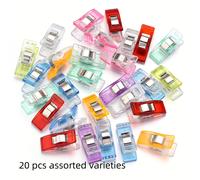 TEMU 20-Unidades de Clips de plástico para bordar, sujetadores de patchwork, accesorios para hacer joyería artesanal, mordazas de manualidades