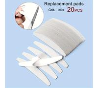 TEMU 20 unidades Reutilizables Estampado de Cebra Lima de Uñas de Reemplazo de Media Luna Tiras de Papel de , 100/180 (, Compre Placas de Acero Inoxidable Separadamente)