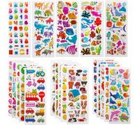TEMU 200 Pegatinas de Espuma en 3D de Autos y Divertidos, Dinosaurios, Frutas, Peces y Pequeños Animales Serie Adecuadas para Scrapbooking, Botellas de Agua y Maletas - Pegatinas de DIY