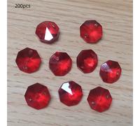 TEMU 200 piezas de cuentas acrílicas octogonales de 14 mm, cortina de cuentas para iluminación, celebraciones de , accesorios de decoración con cuentas