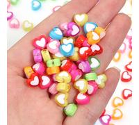 TEMU 200 Piezas de Cuentas de Acrílicas en Rosa, y Azul, Ideales para Regalos de San Valentín, Pulseras de Pareja y Accesorios de Joyería y DIY