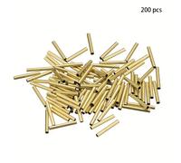TEMU 200 piezas de cuentas espaciadoras de latón de , con un diámetro interior de 1.7 mm y de 2 mm x 15 mm, para proyectos de fabricación de joyas