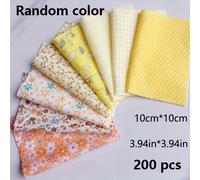 TEMU 200 Piezas de Tela - Patrones Surtidos para Patchwork, Costura y Manualidades DIY, 3.94" X 3.94", , Transpirable y Duradera, Solo a , para , Accesorios de Costura