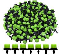 TEMU 200 Piezas EBANKU Cabezales de Riego por Goteo de 1/4 con Flujo Antiobstrucción y Conectores /EU - Rociadores de Plástico Resistente para Jardín, e Irrigación por Goteo (200 Cabezales)