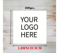 TEMU 200 stickers personalizados con logo cuadrado | Tamaños 3/4/5/6/7/8cm, para branding , ideal para regalos de , y fiestas