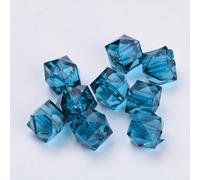 TEMU 200Pcs 8mm Cuentas de acrílico transparente de cuadrado facetado Cuentas para collar pulsera Accesorios de joyería DIY