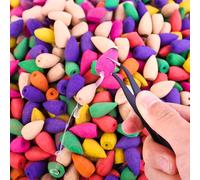 TEMU 202 piezas de conos de incienso de reflujo grande - natural para quemador de incienso en , compatible con los quemadores de incienso de reflujo, meditación, yoga, conos ()