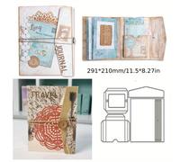 TEMU 2023 Molde de Corte de Metal para Cuaderno, Tarjeta de Bolsillo, Álbum de Recortes, Diario, Decoración, Plantilla en Relieve, Tarjeta de Felicitación DIY, Molde de Estampado a