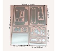 TEMU 2024 1SET 6 pulgadas X 8 pulgadas Álbum a Troqueles de Corte de Metal para Manualidades de Papel Álbumes de Fotos Regalo y Scrapbooking Diario Planificador Plantilla de Libro de - Alinacraft