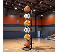 TEMU 2025//1pc Organizador de Metal y para Balones - Estante Multiusos Duradero para Baloncesto, Fútbol, Voleibol y Más - Accesorio Ideal para Gimnasio o Sala Deportiva - Regalo para las Fiestas