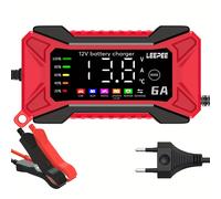 TEMU 2025 Cargador Inteligente con Detección Automática de | Invierno/Verano para Baterías de Plomo Ácido 12V 2AH-100AH para Motocicleta, Coche y SUV | ABS Ignífugo y Seguro