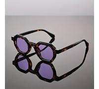 TEMU 2025 Verano Otoño Invierno Nuevos Gafas de Mujer y Hombre con de Polígonos Múltiples, con Pestañas, Moda Versátil y Retro, Ideales para Uso Diario y Regalos de Festival, Sin Batería.