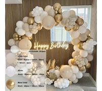 TEMU 203 piezas de kit de de guirnalda de globos, color crema , material de emulsión, no necesita electricidad, para , boda, despedida de soltera, , aniversario, día de San Valentín y celebraciones .