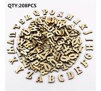 TEMU 208 piezas 8 juegos 26 en inglés Números de madera Artesanías decorativas para el hogar de madera