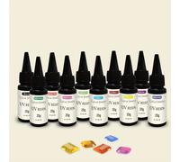 TEMU 20ml Una - 10 Colores de Resina Inodora para Curar. Ideal para Moldes de Resina, de Joyas - Aretes, Anillos, Llaveros