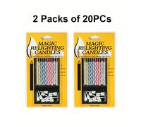 TEMU 20pcs/40pcs Velas de Divertidas, Velas Mágicas Reencendibles, Perfectas para Decoraciones de y Halloween, Suministros Ideales para de , Decoración de Pasteles de