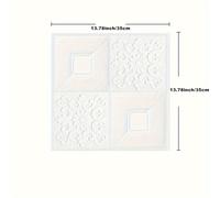 TEMU 20pcs/50pcs/100pcs 35x35cm/13.78inx13.78in, 3mm de grosor, pegatinas de pared de espuma XPE 3D para techo, autoadhesivas, impermeables, decoración para habitación, , baño, cocina, dormitorio