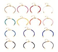 TEMU 20pcs Cordones de Nylon para Hacer Pulseras, Adecuados para Dijes de Conector, con Accesorios de Latón y Cierres de Langosta de Acero Inoxidable 304, Color Mezclado, Kits para Hacer Joyas