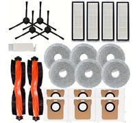 TEMU 22 Piezas de Repuestos para Aspiradora Robot Xiaomi X20 Max, 2 Cepillos , 6 Paños de Limpieza, 4 Filtros HEPA, 4 Cepillos y 6 Bolsas de Polvo