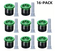 TEMU 24/16/8pcs Boquilla de Riego Ajustable 360° y Filtro - Aspersor Pop-Up Extensible para Césped, Jardín con Alcance Regulable, Compatible con la Mayoría de Sistemas, 12A a 3.7 Metros