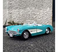 TEMU 24 1957 para Chevrolet Corvette Green convertible de de Aleación, de Metal Diecast, Vehículos Retro, Regalo de Simulación para Jóvenes