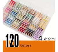 TEMU 24/40/48/72/80/120 Colores Hilo de Bordado DIY Hilo de Bordado Para Coser Juego de Hilo de Bordado con Organizadora