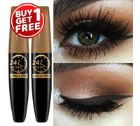 TEMU 24 HORAS Máscara de pestañas de larga duración a prueba de agua - Oferta 2x1 - para todo tipo de piel - Color negro - Secado rápido - para la aplicación de delineador de ojos y de ojos