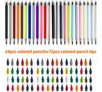 TEMU 24 Lápices + 72 de Lápices , 24 Colores de Lápices con - Lápices de Escritura Permanente , Lápices , Lápices que Desvanecen, Adecuados para Profesional y Dibujo