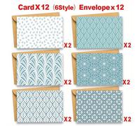 TEMU 24-Pack Tarjetas de felicitación azules florales con sobres - Diseños variados para , Día de la , Gracias - Tarjetas de notas en bloque para todas las ocasiones