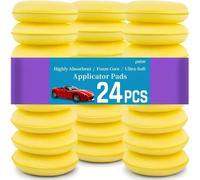 TEMU 24 Piezas de Almohadillas Aplicadoras de Espuma para Cera, Esponjas de Redondas de 10.16 cm para Detallado y Aplicación de Cera