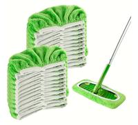 TEMU 24 piezas de almohadillas de fregona de microfibra reutilizables, aptas, almohadillas de fregona lavables compatibles, rellenos de fregona húmeda de repuesto para limpiar superficies de madera