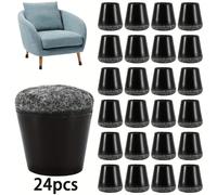 TEMU 24 Piezas de Protectores para Sillas y Muebles de Resistencia con Almohadillas de Fieltro Antideslizantes - Reducción de Ruido, Adecuados para Instalación (24 Piezas)