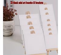 TEMU 24 piezas Mini para Pintura al Óleo y Caballete 10Cm X 10Cm (3.9 Pulgadas X 3.9 Pulgadas), Mini Estirado en y Soporte para Pintura Artesanal, para Pintura al Óleo, Tablero para Adultos