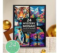 TEMU 24 Rompecabezas de Colorear con Números de Animales: Libro de para Colorear Números - Un Libro para Colorear Relajante y para Adultos - Cuadrados, Diamantes, Puntos Colorear por Número