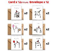 TEMU 24 Tarjetas de Divertidas y Festivas con Sobres, Diseños y Globos - ¡Perfectas , y ! Ideales para San Valentín, Pascua, Día de la , Día , Halloween, Fiestas de Graduación y Más