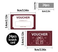 TEMU 24 Tarjetas de Rasca Cupones de Amor | Sorpresa, , Juego, , Tarjetas de Regalo Festivas, Material de Papel de TLENPO