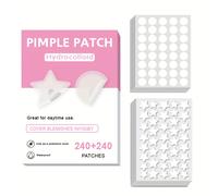 TEMU 240+240 Unidades Parches Transparentes de Estrella Unisex para Adultos - Tiras Limpiadoras de Poros, Sin , Sin Alcohol, Impermeables, No Tóxicos, Adecuados para Todo Tipo de Piel