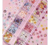 TEMU 240 Piezas de Flores Epoxi Vibrantes - Set para Manualidades, Joyería y Diseños de Uñas, Regalos para San Valentín y Día de la , Molde Resina