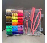 TEMU 244 para el pelo - de 24 rejillas de de goma de color para el , de pelo trenzadas de color caramelo, para el pelo, adornos para el cabello, regalos perfectos para vacaciones y