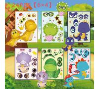 TEMU 24pcs pegatinas creativas de dinosaurios de anime de dibujos animados para hacer tú mismo