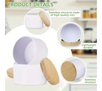 TEMU 24pcs Tarros de Vela de Metal con Tapas de Madera, 4/8oz - Ideales para Hacer Velas DIY y Contenedores de Almacenamiento, Suministros para Hacer Velas