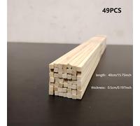 TEMU 25/49 piezas, de 40 cm, Grosor de 5 mm, Palitos de Bambú Cuadrados de , Palitos para Manualidades DIY, de Maquetas de , de Maquetas Arquitectónicas, Desarrollo del